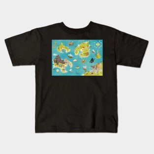 Treasure Island Adventures: Pirates, Hidden Caves, Forts, and Sea Monsters Kids T-Shirt